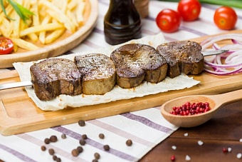 Шашлык из говяжьего языка